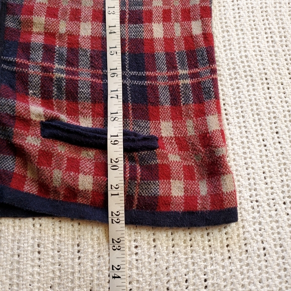 Vtg 90s First Issue Tartan Plaid Knit Cardigan Sweater Womens Size Large - Picture 6 of 7